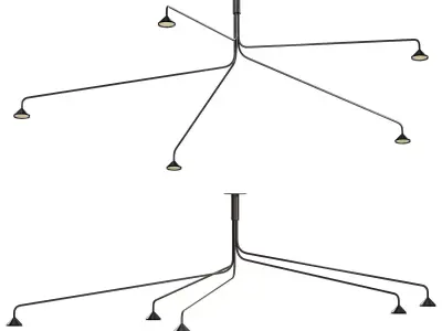 roche bobois nomad ceiling lamp 3D model