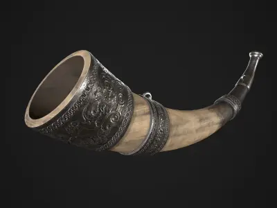 Hunting Horn 3D model