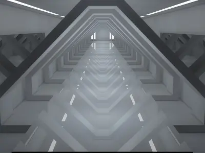 Sci Fi Tunnel 3D model 58