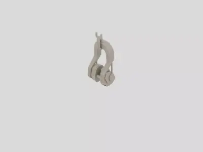 Industrial Overhead Crane Hook Block for 3D print 3D model