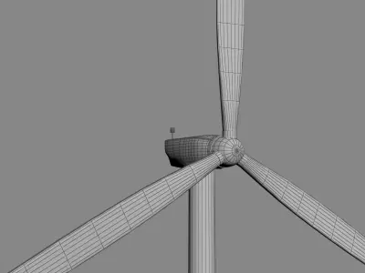 Wind Turbine Animated 3D model purchase