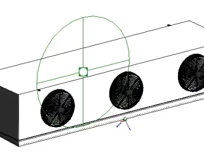 Evaporator 3 fans 3D model