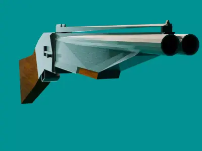 Stylized Lowpoly Shotgun Free low-poly 3D model