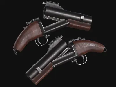 M79 Sawed-off Low-poly 3D model