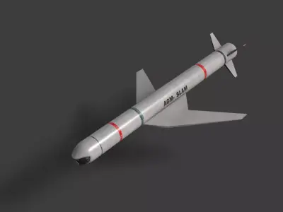 AGM-84HK SLAM-ER Low-poly 3D model