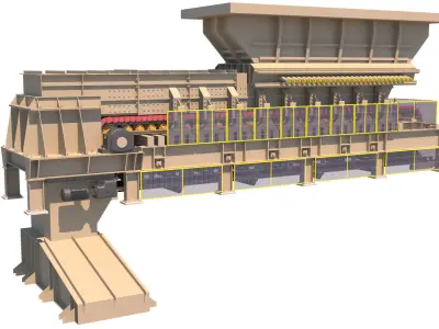 apronfeeders conveyor belt 3D model