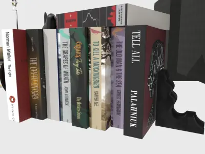 Decor Collection 1 bookcase with shelves 3D model