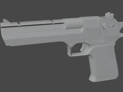 Desert Eagle Gun Model 4K Free 3D model