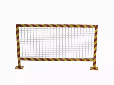 Road Barricade A 02 Low-poly 3D model