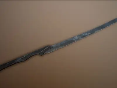 Post-Apocalyptic Nodachi Low-poly 3D model