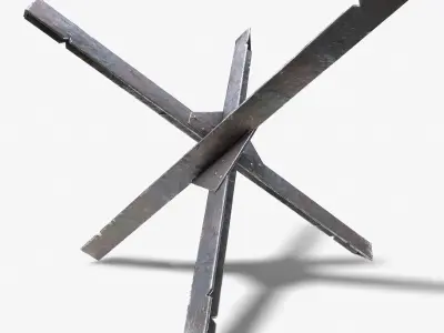 Military Barricade PBR Low-poly 3D model purchase