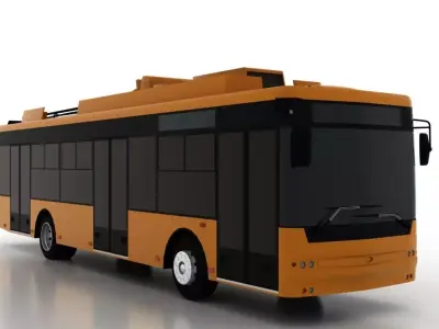 Trolleybus Bogdan T70115AC Low Low-poly 3D model