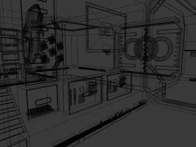 Starbase sci-fi spacecraft Free low-poly 3D model