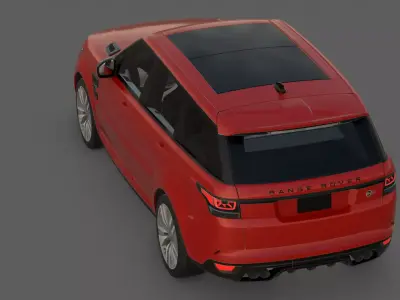 2015 Land Rover Range Rover Sport SVR 3D Model  Low-poly 3D model