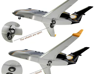airplane phenom 300 3D model
