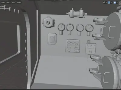 submarine 3D model V2