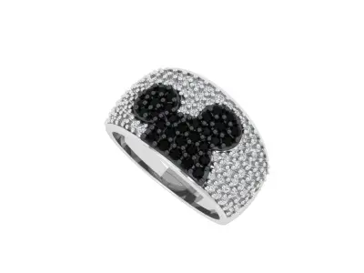 Wedding Art Deco Ring 3D print model 5