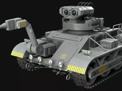 Robot Concept-3-Urban-Clean Low-poly 3D model