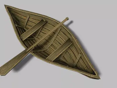 Simple Boat 01 Low-poly 3D model