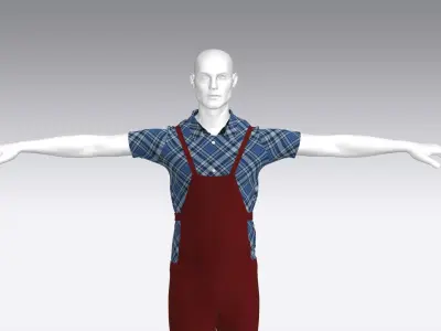 Worker Cloth Low-poly 3D model buy