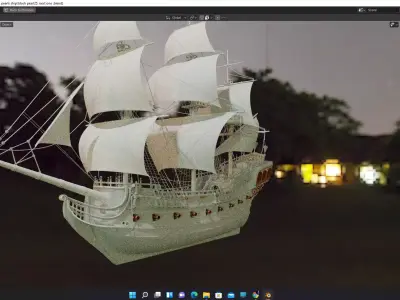 black pearl ship 3D model purchase