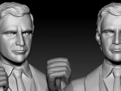 George sitting in time machine 3D print model