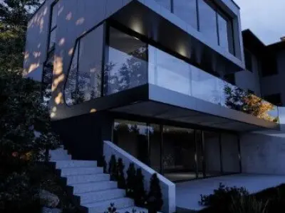 Villa Exterior Model Free 3D model
