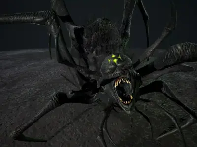 Spider 4 Low-poly 3D model