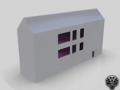Modern Building Low-poly 3D model purchase
