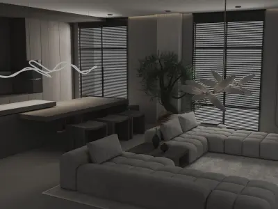Private room Low-poly 3D model