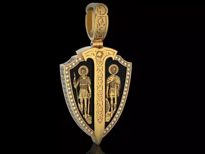 Shield pendant  3D print model