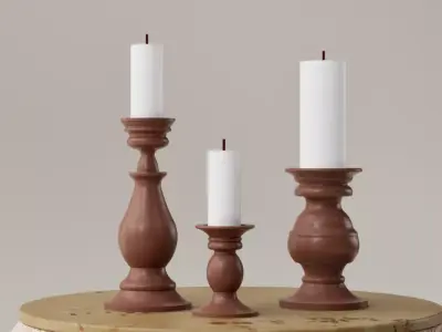 SET DE PORTA VELAS - CANDELABROS 3D print model