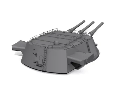 main caliber guns 3D print model