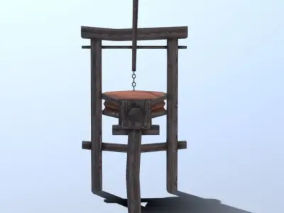 Medieval Bellows Low-poly 3D model