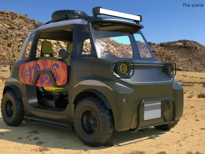  Open Roof Offroad Microcar Khaki 