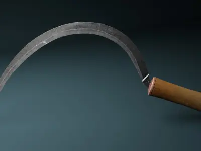 Sickle Low-Poly model reaping hook Low-poly 3D model