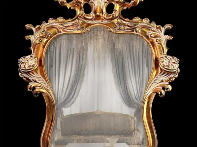 Classic mirror 002 3D model