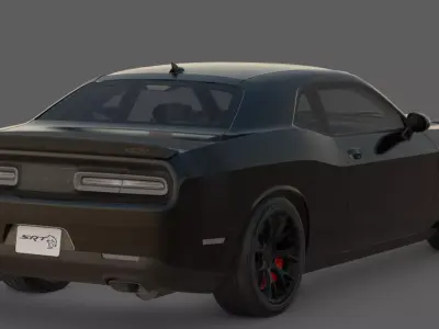 2015 Dodge Challenger SRT Hellcat 3D Model  American Muscle 3D model