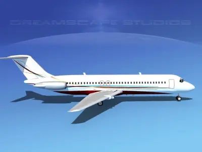Douglas DC-9-30 Corporate 4 3D model