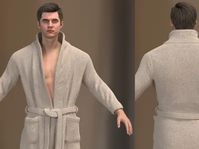 Man in Bathrobe 3D model