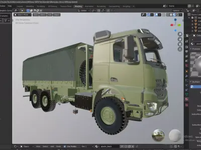 Mercedes Arocs Military 6X6 3D model