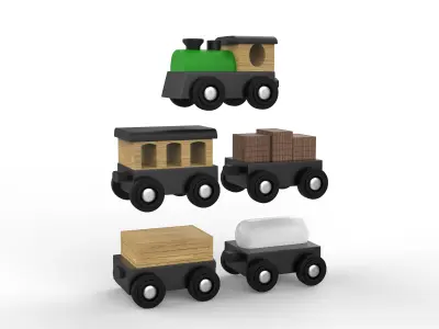 toy train 3D model 13