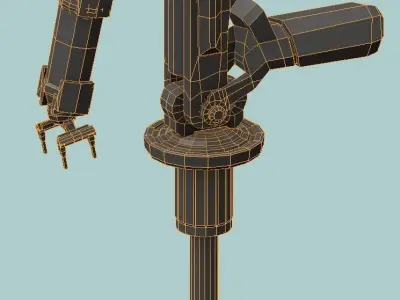 Warehouse Robot Low-poly 3D model