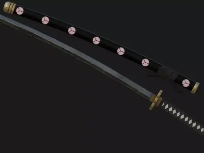 Katana from One Piece SHUSUI Low-poly 3D model