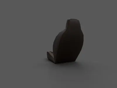 Generic Car Seat Low-poly 3D model