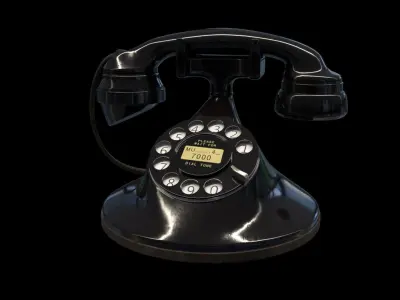 Retro Telephone0001 Low-poly 3D model