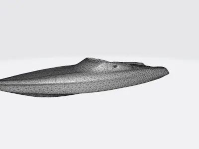3d Model Aerial Front View Of A Speed Boat Collection  3D model