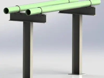 Pipe support Free 3D model purchase