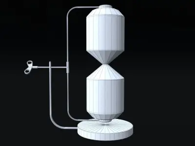 Hour Clock 3D Model Low-poly 3D model