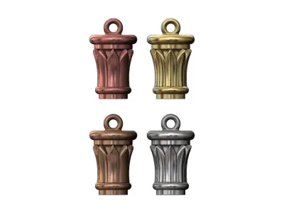 Egyptian Papyrus Leaves Capital Pendants 3D print model